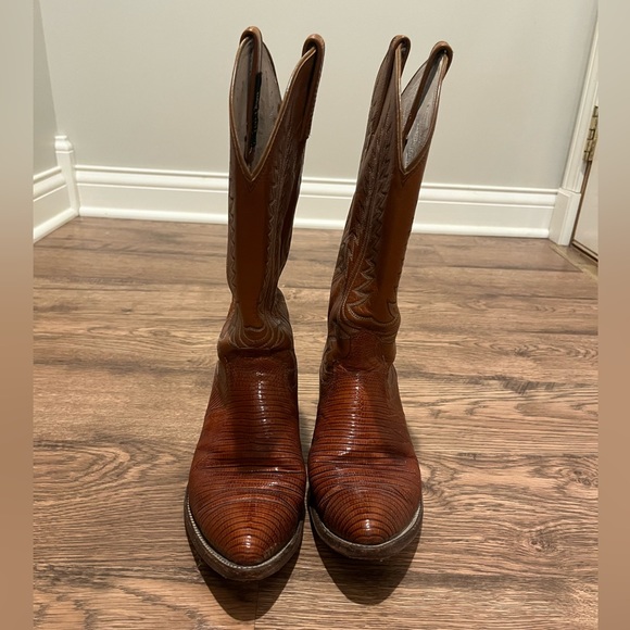 Vintage Dan Post Leather Cowboy Boots Women’s size 8.5 - Picture 3 of 9